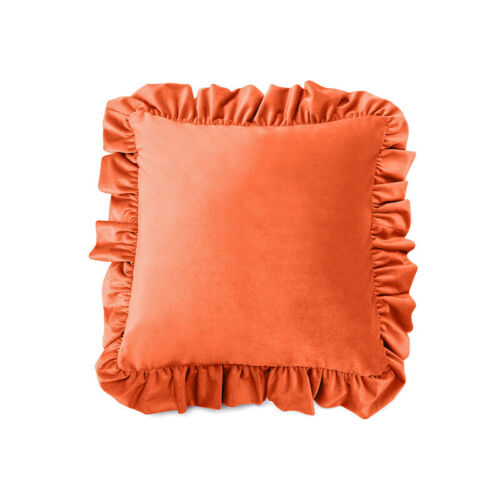 Samt Rüschen Überwurf Kissenbezug Bezüge Velour Pillowslips Kissenhülle Sofa - Bild 11 von 12