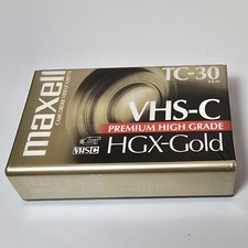 Videocassette Maxell TC-30 HGX-Gold Camcorder Videocassette New Premium Grade
