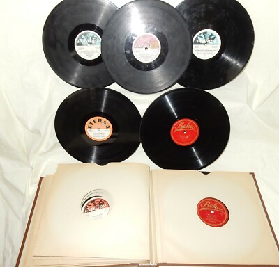 Platten-Album Konvolut 11 Schellackplatten Grammophonplatten Amiga Eterna Beka