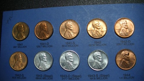 LINCOLN WHEAT MEMORIAL PENNY CENT SET 90 COINS 1941 1974 STEEL WAR PENNIES BU - Picture 2 of 20