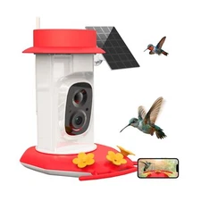 Hummingbird Feeder with Camera, AI Smart Identification Cloud Stora... Fast Ship