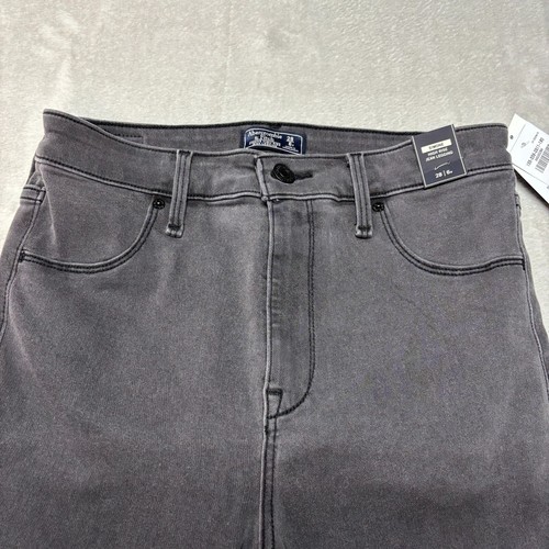 NEW Abercrombie & Fitch Size 28 6R Simone High Rise Ankle Jeans Gray Stretch $78 - Picture 4 of 8