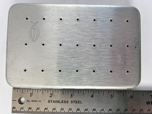 Vintage ~ Perrine Fliegenfischen Fliegenkoffer Box 6” mal 4” Aluminium USA sehr guter Zustand - Bild 2 von 16