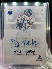2019 Panini Luminance Rookie Ink blue 12/75 DK Metcalf Rookie Auto.GREAT CARD!!