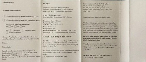 MC Ararat - Volxmusik (1991) Christliche Popmusik Deutsch 10 Lieder Sehr Gut - Picture 5 of 7