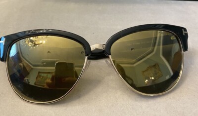 Tom Ford Sunglasses Fany Black/Gold Mirrored TF368 01G 59-16 140 3