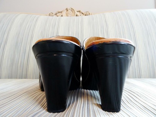 Sofft LYON Studded Black Leather Mules Wedges Slip-on Size 6.5 US, Excellent ! - Picture 5 of 7