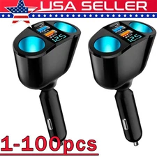 Dual USB Car Cigarette Lighter Socket Splitter Power Adapter Charger Outlet Lot