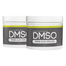 DMSO 70/30 Gel 4 oz. 2 pack Jar  w/ Aloe Vera 99.995% Dimethyl Sulfoxide