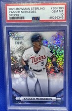 2023 Bowman Sterling Yasser Mercedes Speckle SP #93/99 PSA 10 Gem Mint (POP 1)