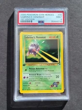 PSA 9 1ST EDITION SABRINA'S VENONAT 96/132 GYM HEROES SET - MINT
