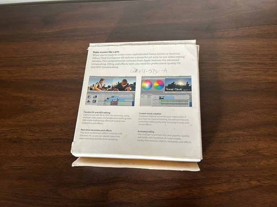 Apple Final Cut Express HD MA261Z/A Version 3.5 Software, Video Editing - Image 3 of 4