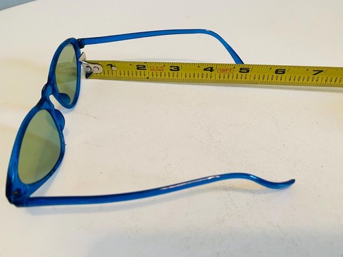 Occhiali da sole vintage cat eye, protex deadstock anni 50/60, montatura blu - Foto 9 di 10