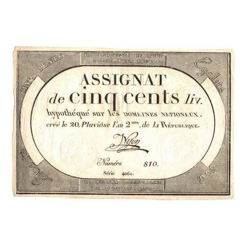 France Assignat de 500 livres 1794 TTB+ Laf.172 LARGE CHOIX DE SIGNATURES ! - Imagen 19 de 46