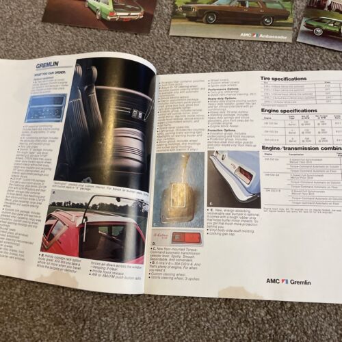 1972 1973 AMC Sales Brochure American Motors Post Cards Lot Amx Cardin Javelin - Picture 10 of 24