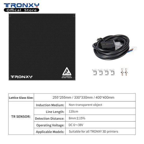 Tronxy Hot Bed Plate Upgrade TR Sensor Auto Leveling 400 500 Lattice Glass Plate - Bild 3 von 14