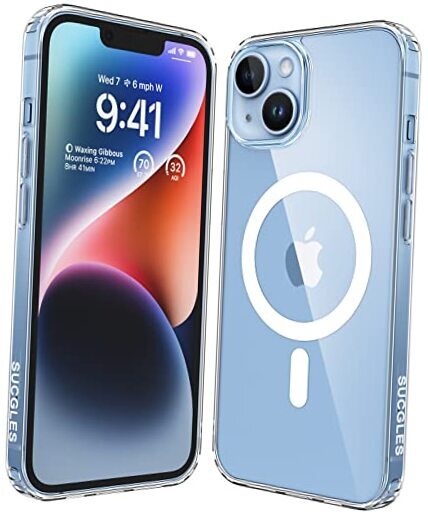 [2024 New] for with MagSafe, Strongest iPhone 14 Plus Case Clear-Magnetic