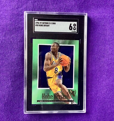 1996 SKYBOX E-X2000 #30 KOBE BRYANT ROOKIE CARD SGC 6 BEAUTY HALL