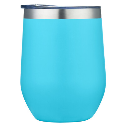 NuFazes 12 Ounce Insulated Wine Tumbler Stainless Steel 8/12 hrs Cold/Hot Drinks