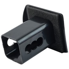 For 2 Receivers Tow 2 Inch Hitch Cap Plastic Tube Trailer Towing Cover Black