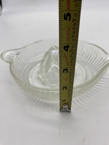 Vintage Glass Juicer Orange Juice Reamer Depression Glass Handle Spout 8” Long - Picture 6 of 7