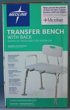 MEDLINE Bathtub Shower Mobility Adjustable Transfer Bench MDS86960KDMB