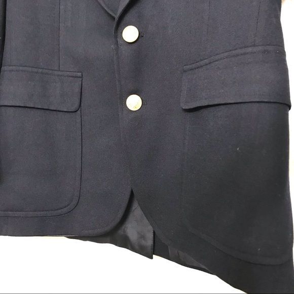 Chaps by Ralph Lauren Nordstrom Navy Blue Virgin Wool Gold