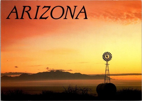 Arizona Cochise County Dawn Breaks Chiricahua Mts Wilcox Arizona c1980 Postcard