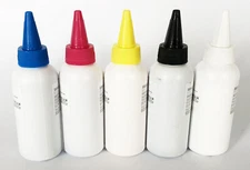 5X100ml DTF Inks CMYKW Direct to Film Printer Film Hot Melt Powder Heat Transfer