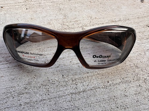 OnGuard Safety Goggles Eyeglasses Frames OG210S Brown Square Z87-2+ 57-16-120