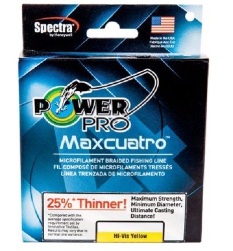 Power Pro Line 33401003000Y Yellow Maxcuatro 3000yd. x 100lb. Test Fishing Line Power Pro Line 33401003000Y Yellow Maxcuatro 3000yd. x 100lb. Test Fishing Line