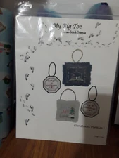 NEW MY BIG TOE DESGINS - "CHRISTMAS PINKIES 1" CROSS STITCH Chart Pack 2008