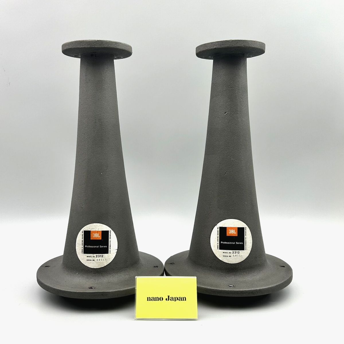 JBL 2312 Pair Set Long Horn Speaker Exponential Horn Black 800Hz