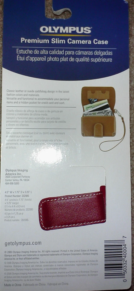 OLYMPUS 202085 RED Premium Slim Leather Case NEW IN BOX GR8 BUY 4 HOLIDAY SHOPPI - Image 2 of 2