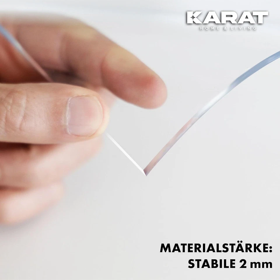 Cubierta De Mesa Protectora Transparente Con Borde Recto Crystal - Imagen 4 de 4