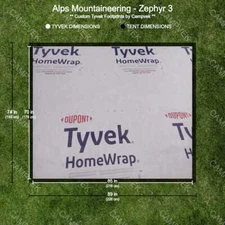 Tyvek Footprint for the Alps Mountaineering Zephyr 3 Tent