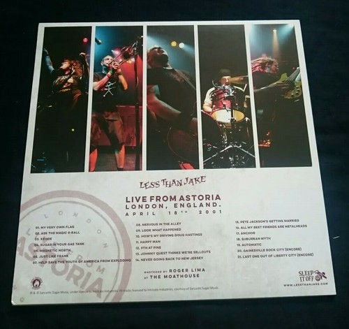 LESS THAN JAKE VINYL LIVE FROM ASTORIA LTD ED DOUBLE LP BEER COLOUR UK 1ST PRESS - Picture 4 of 5