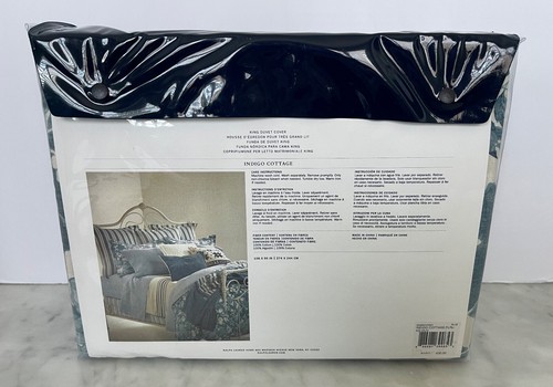 Ralph Lauren Indigo Cottage King Duvet Cover Blue - Picture 4 of 6