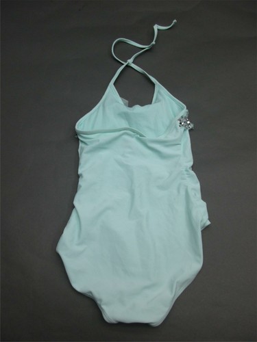 Circo Size L (10-12) Girls Blue Sequin Ruffles Padded One-Piece Swimsuit 2G - Picture 3 of 5