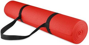 BalanceFrom GoYoga All Purpose High Density Exercise Yoga Mat With Red