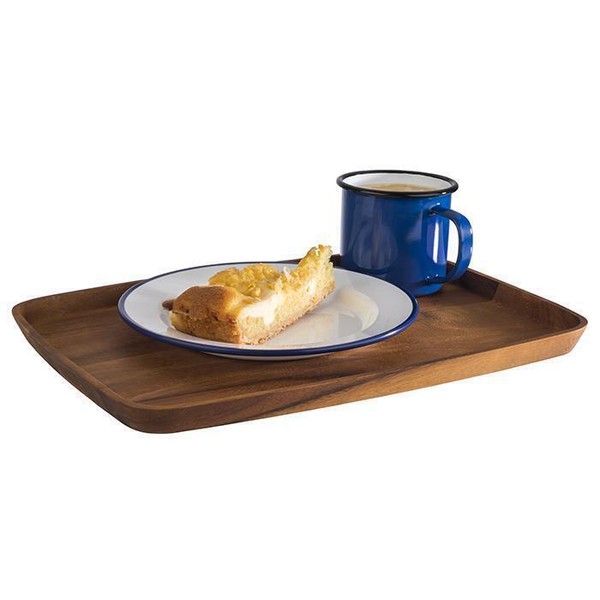 Servierbrett Serviertablett Akazienholz GeöLt Holztablett Tablett 35X25X2 Cm Aps-image