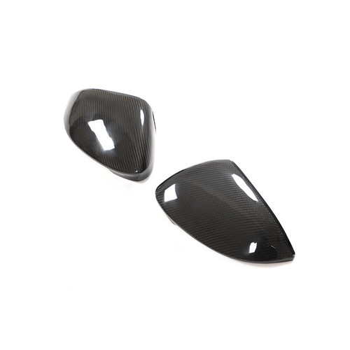 Real Carbon Side Mirror Cover Caps For VW Golf 8 MK8 R GTI R-Line W/Lane Assist - Picture 7 of 13