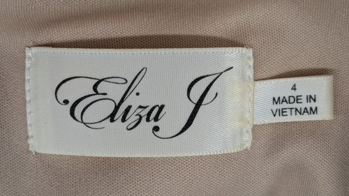 Eliza J. Midi Shift Dress Size 4 Cream Lace Blush Lining Bohemian - Picture 3 of 12