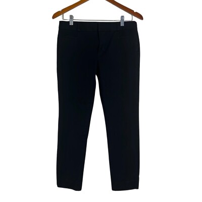 Banana Republic Black Sloan Cropped Dress Pants Size 8 Career Minimalist  Office | eBay