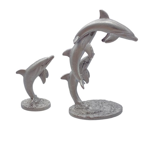 Vintage Spoontiques Pewter dolphin figures 1982 pp246 273 1962 - Picture 3 of 7
