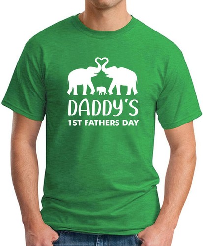 PAPAS ERSTER VATERTAG T-SHIRT > Lustiger Spruch Neuheit Herren Geschenk Neu Papa Baby - Bild 18 von 22