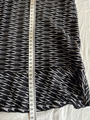 Metalicus black/white crinkle jersey round neck long sleeve swing stop OS - Picture 5 of 9