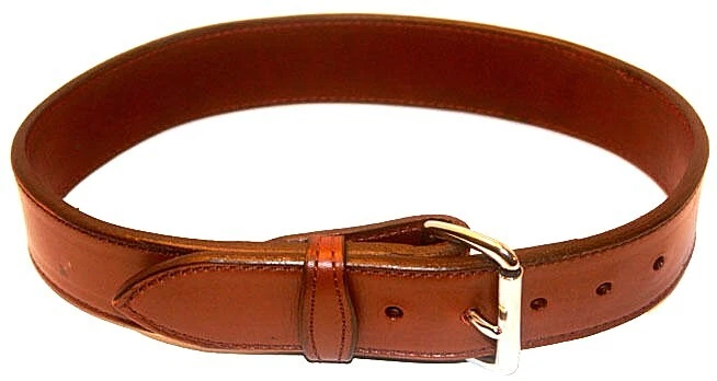 Leather Gun Belts Custom Handcrafted 1 1/4 TO 2" Doubled and stitched - Image 4 of 4