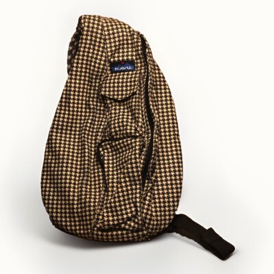 Kavu Rope Sling Bag Chevron Black White Backpack Crossbody