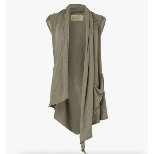 All Saints spitalfields cerulean waterfall asymmetrical cardigan vest 6 layering